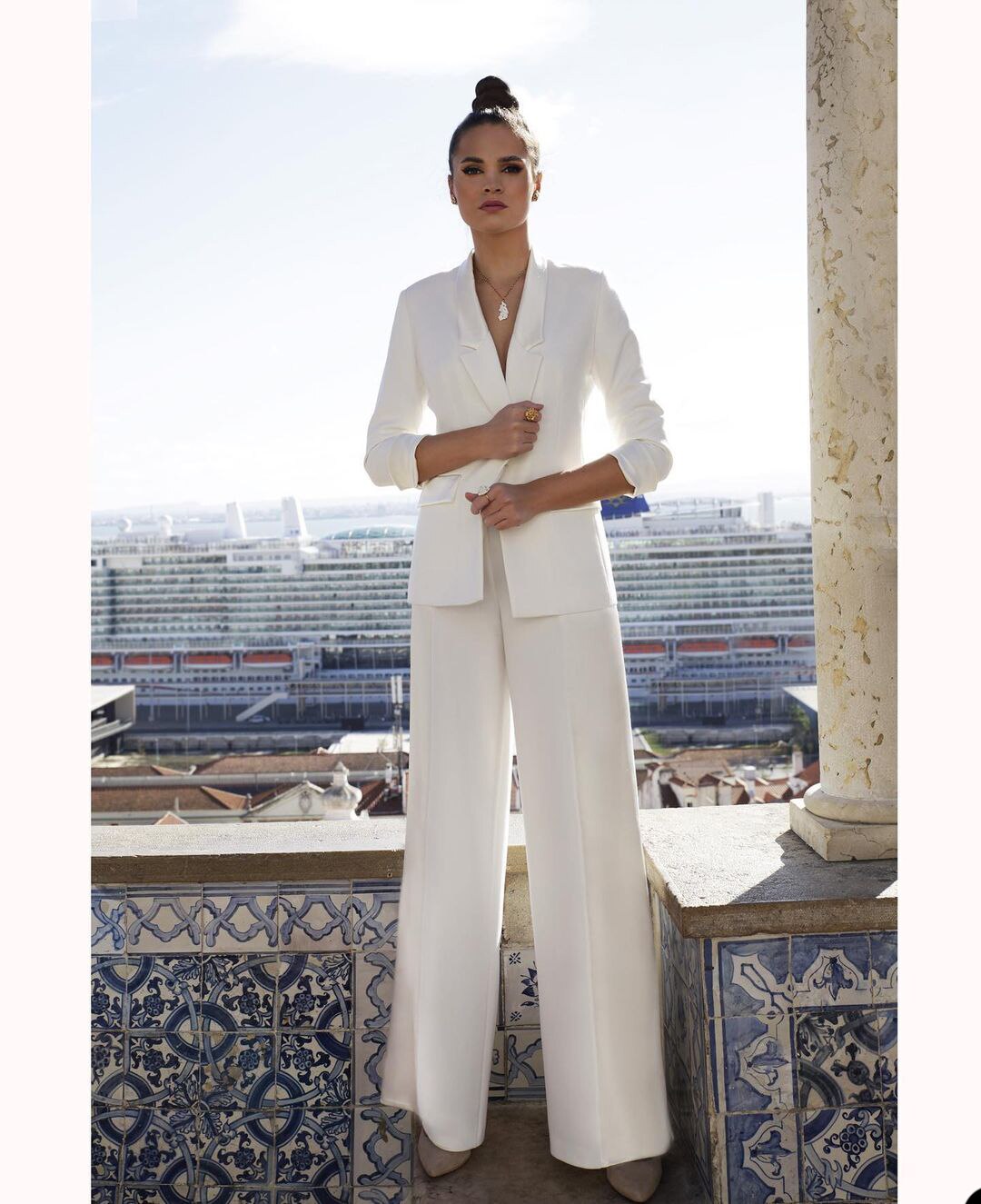Trajes de madre de la novia de ocio, conjuntos de pantalones sueltos para mujer, celebración, fiesta de noche, graduación, boda, 2 piezas 