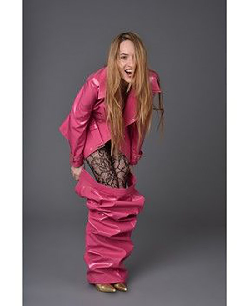 Blazer de cuero rosa para mujer, traje de vestir ajustado para madre de la novia, fiesta de graduación, invitada de boda, 2 piezas 