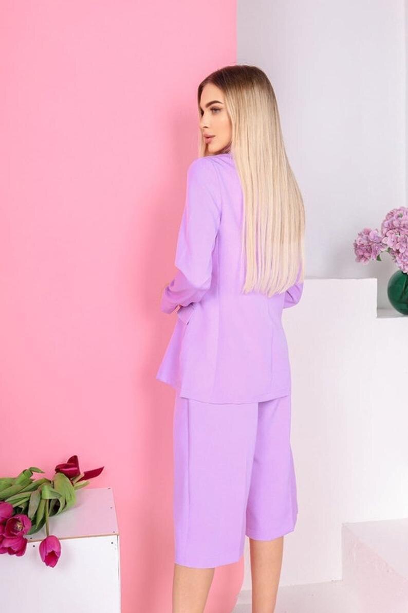 Leisure Purple Women Blazer Suit Summer Mother of the Bride Suits Formal Outfits Evening Party Wedding Wear 2 Pieces
