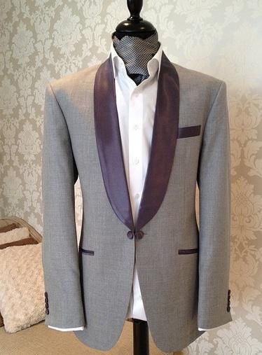 Traje gris claro para hombre, clásico, a medida, corte entallado, esmoquin de novio de 2 piezas, blazer formal, traje de boda y graduación (chaqueta + pantalón) 