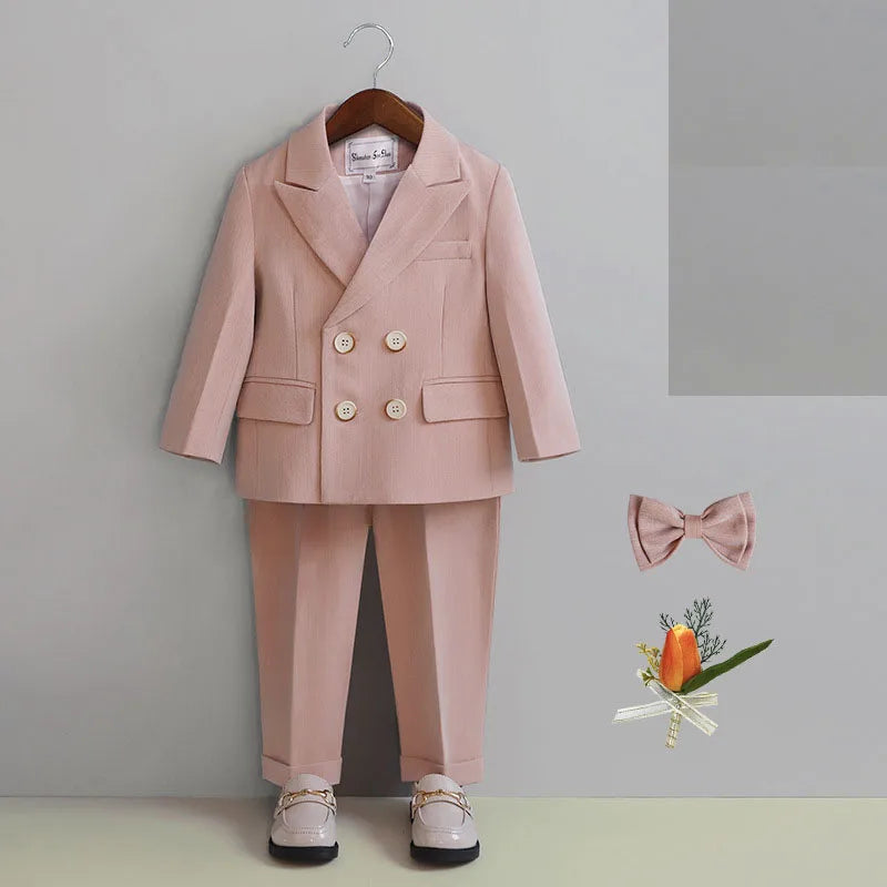 Ensemble de costume formel pour tout-petits garçons, blazer et pantalon, différentes couleurs 