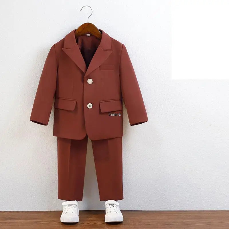 Ensemble de costume formel pour tout-petits garçons, blazer et pantalon, différentes couleurs 