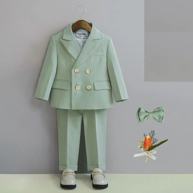 Ensemble de costume formel pour tout-petits garçons, blazer et pantalon, différentes couleurs 