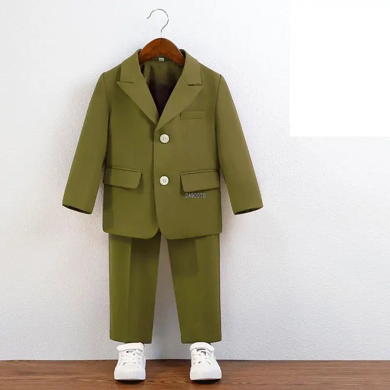 Ensemble de costume formel pour tout-petits garçons, blazer et pantalon, différentes couleurs 