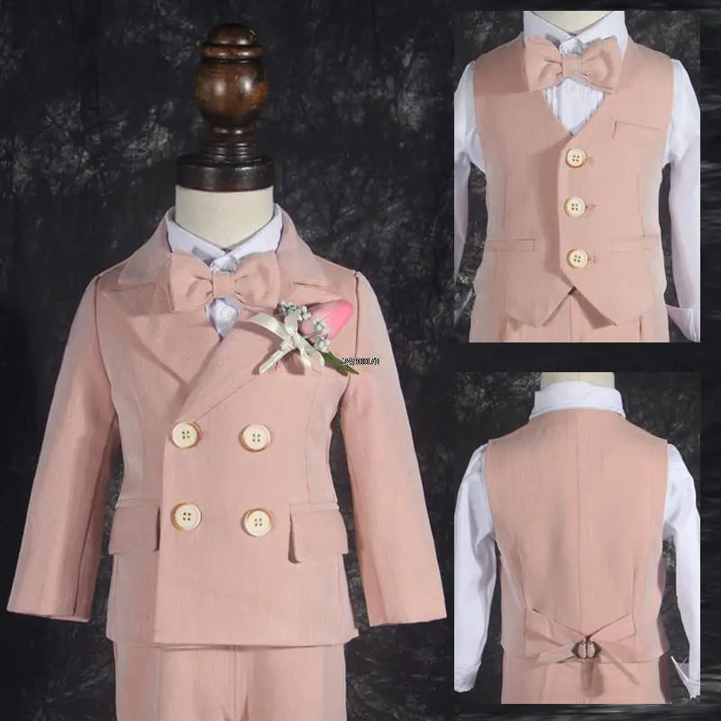 Traje de fotografía para niños pequeños, vestido de boda para niños, blazer para actuación en el escenario, traje formal para cumpleaños de bebé 