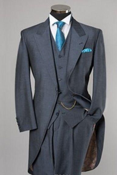 Ensemble de costumes pour hommes, 3 pièces, veste, pantalon, gilet et cravate, long manteau gris, smoking de mariage, blazer, pantalon, coupe slim 