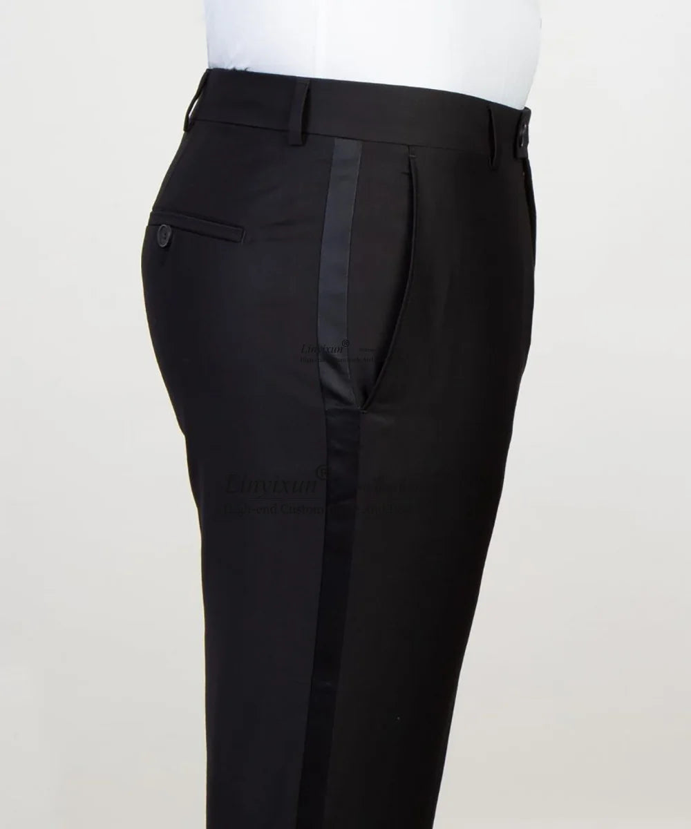 Trajes de esmoquin de diseñador de lujo para hombre, 2 piezas, para novio, boda, fiesta, graduación, blazer, pantalones, traje masculino 