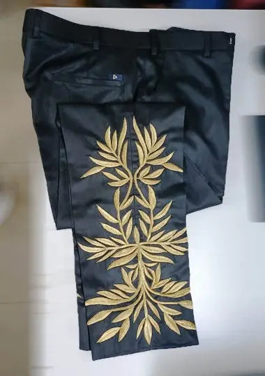 Costumes de mariage de luxe pour hommes, smokings à revers châle, broderie, 2 pièces, tenue de marié d'affaires pour homme, veste avec pantalon, personnalisable