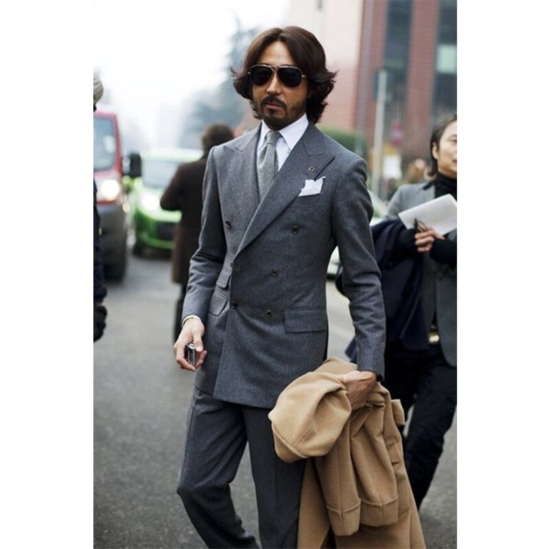 Trajes de hombre para boda, esmoquin de tweed, traje de novio, traje de padrino, vestido de novia, vestido de fiesta, traje de negocios, traje de 2 piezas (chaqueta + pantalón)