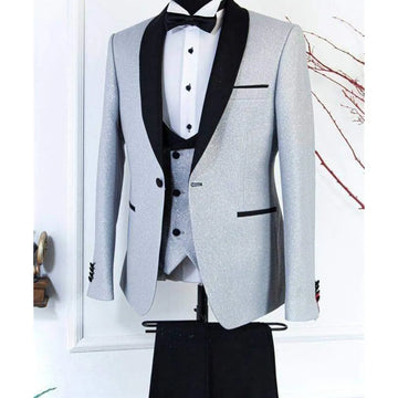 Men Jacket Suit Male Slim Fit Formal Clothes Blazer Set Wedding Dress Full Groom Boyfriend Outfit 3-Piece Business Style Costume