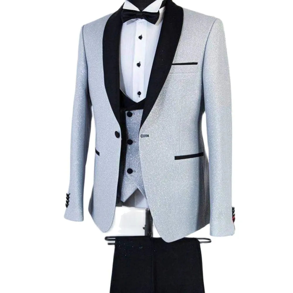 Costume homme 3 pièces, coupe slim, formel, blazer, robe de mariée, tenue de petit ami, style business