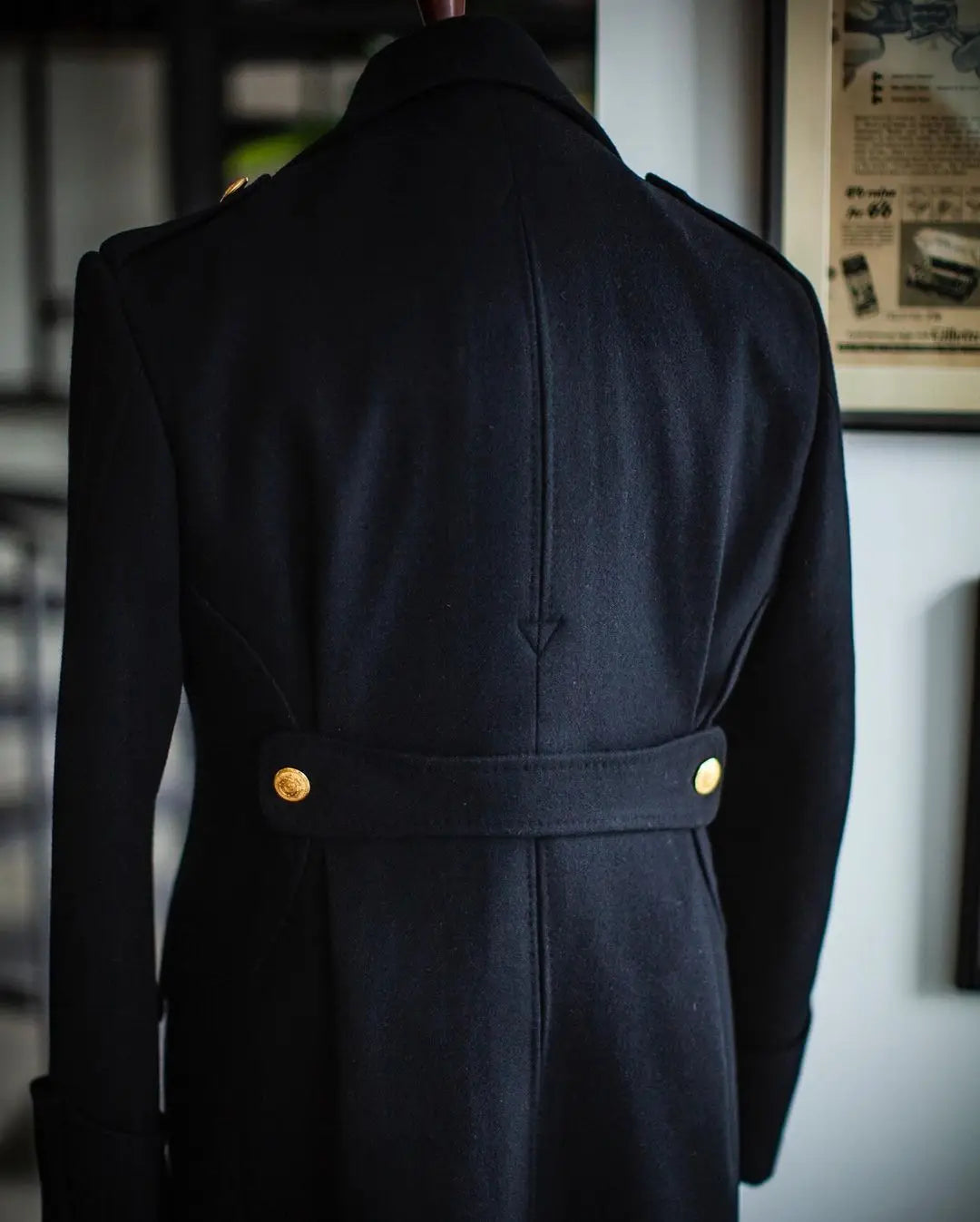 Men Long Coat Overcoat Black Double Breasted Woolen Blend Gentlemen Blazer Winter Warm Business Causal Daily Tailored