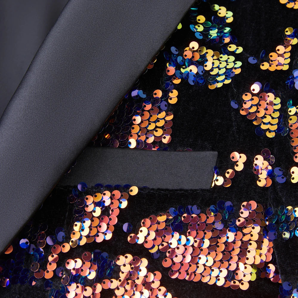Men Shawl Lapel Blazer Designs Plus Sequins Suit Jacket DJ Club Stage Singer Clothes Nightclub Blazer Wedding Party Suit Jacket