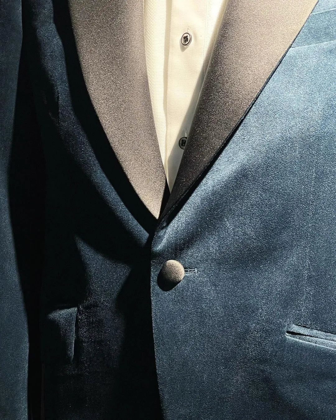Conjuntos de traje para hombre, blazer de terciopelo azul, vestido de novia para novio, disfraz de Peaky Blinder, 2 piezas 