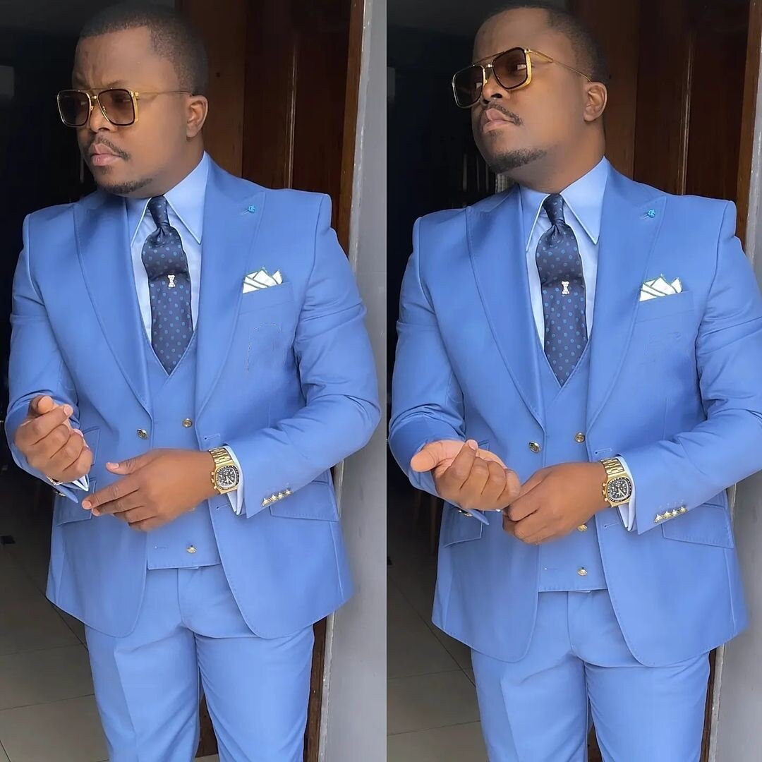 Men Suits For Wedding Groom Blazer Jackets Vest Pants 3 Piece Luxury Formal Classic