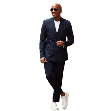 Men Suits Two-pieces Coat Pant Slim Fit Tuxedo Formal Occasion Party Costume Made