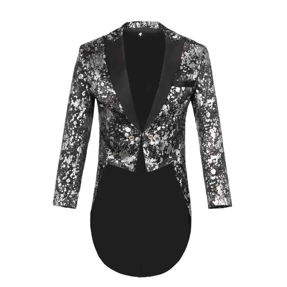 Traje de hombre con estampado de leopardo, esmoquin, chaqueta de mago, cantante, jazz, smoking, con pantalones