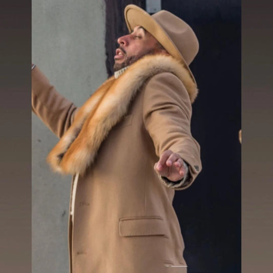 Manteau d'hiver épais et chaud en fourrure pour homme, veste de costume de smoking de mariage, costume de chanteur de discothèque, une pièce 