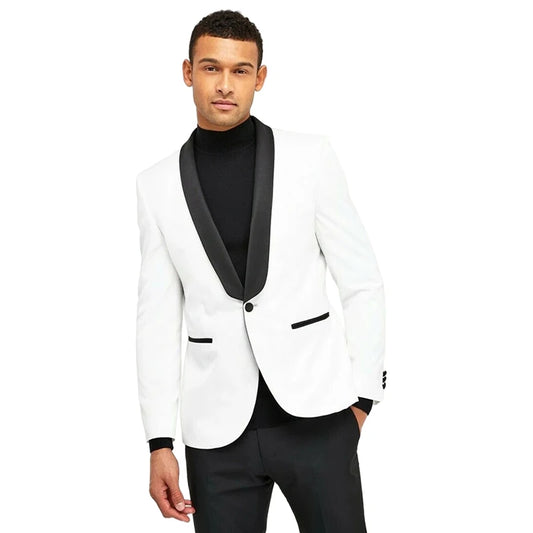 Men's 2-Piece Formal Party Prom Business Tuxedo Jacket&Pants One Button Shawl Lapel Suit