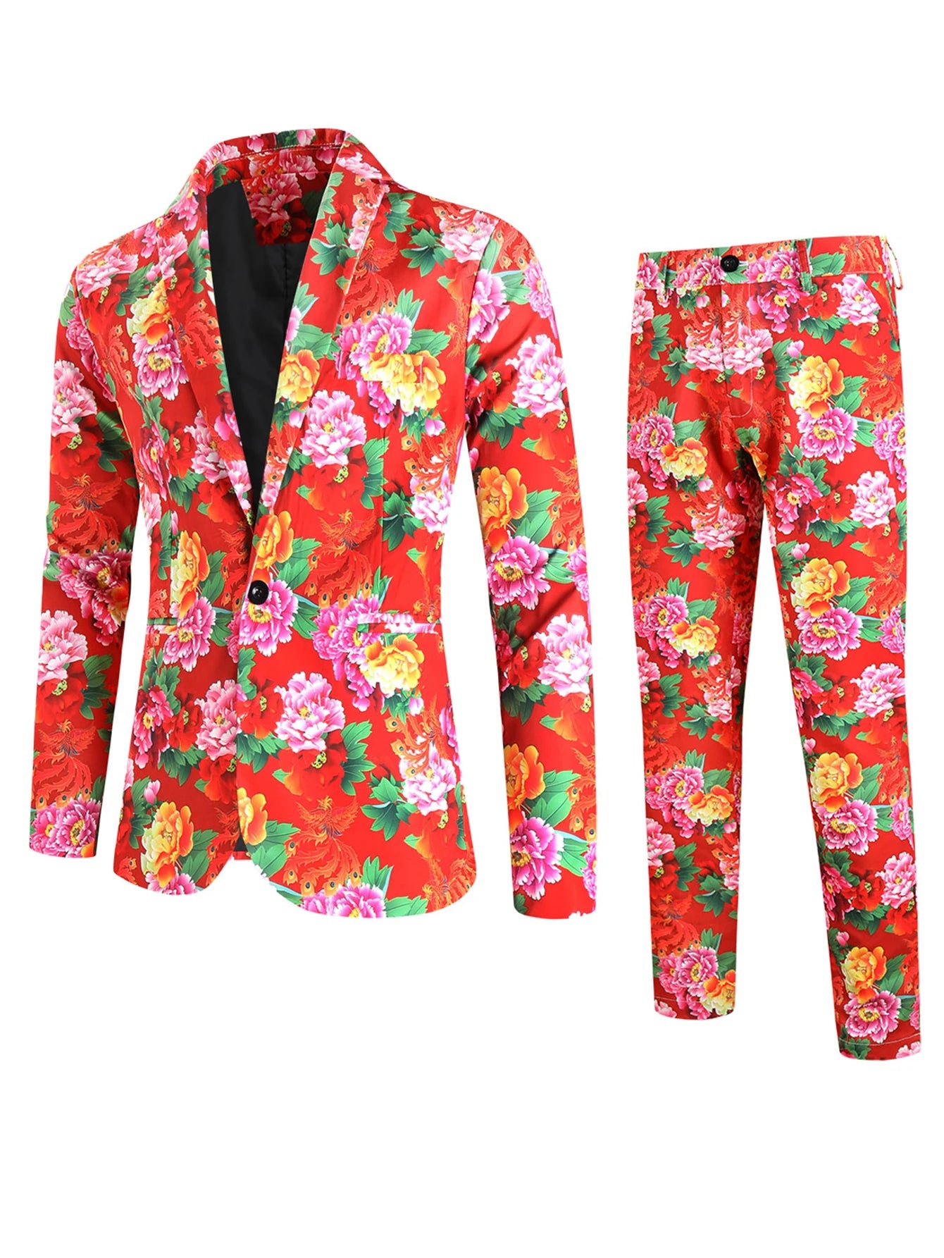 Men's Business Suit Trendy Suit Jacket And Formal Business Trousers