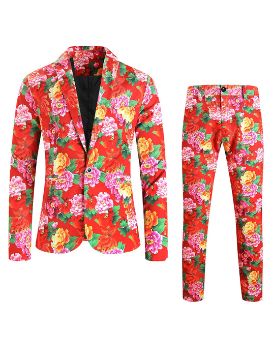 Men's Business Suit Trendy Suit Jacket And Formal Business Trousers