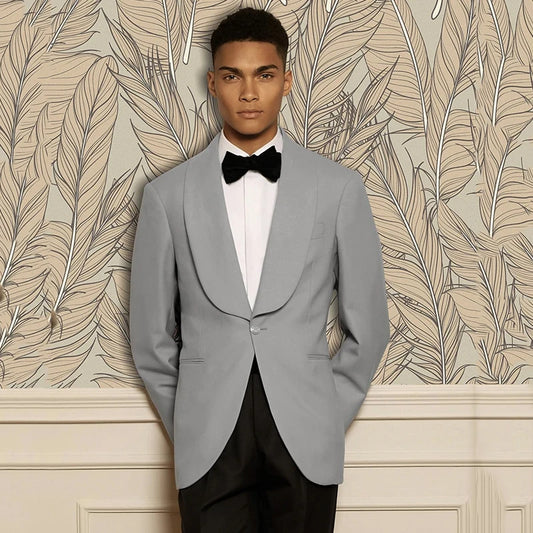 Men's Jacket&Pants One Button Shawl Lapel Suit Dinner Groom Homecoming Banquet 2-Piece Tuxedo