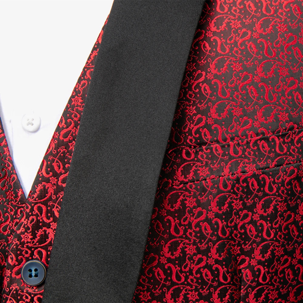 Men's Luxury Gold Jacquard Suit 2 Piece Set Business Banquet Party Dress  Wedding Suits for Men