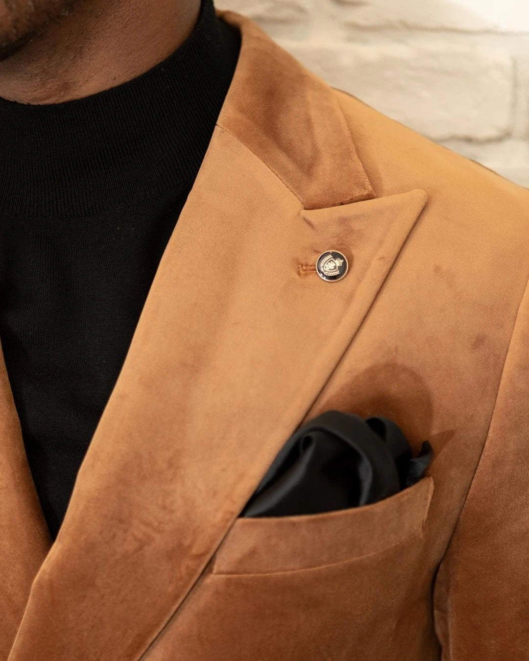 Traje de hombre de 2 piezas, blazer, pantalón, cruzado, solapa de pico, terciopelo marrón, ropa formal de negocios, ropa de trabajo, traje de novio para boda.
