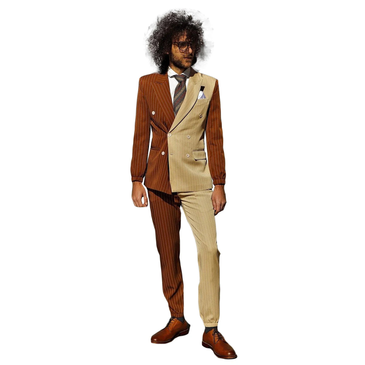 Costumes pour hommes sur mesure épissés 2 pièces Blazer pantalon croisé à rayures fines Revers en pointe Affaires Mariage Marié Sur mesure 