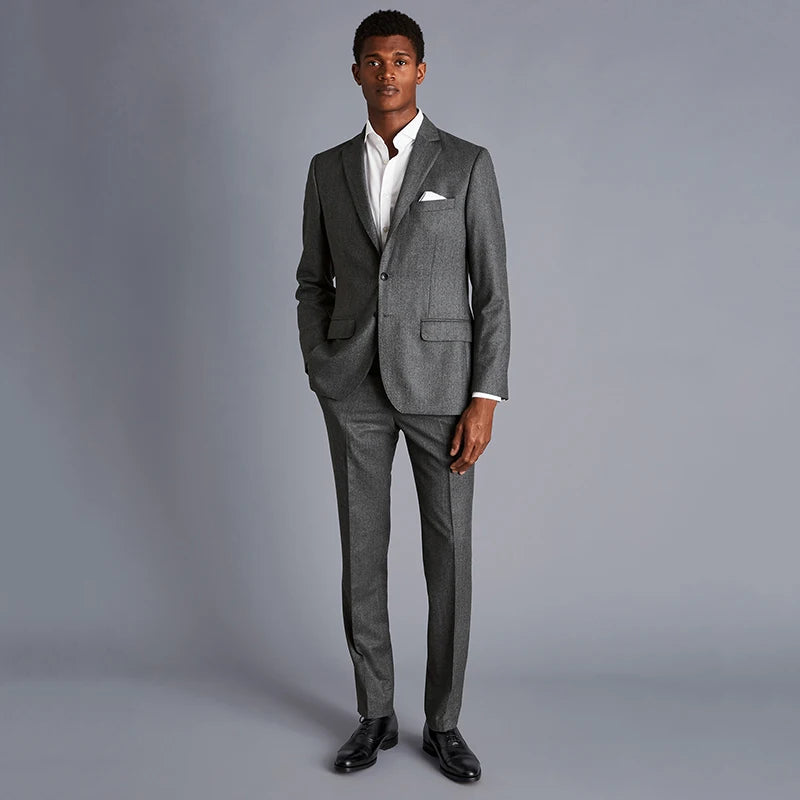 Men's Two Buttons Notch Lapel Suit for Party Prom Business Casual, Two Pieces Jacket&Pants Tuxedo