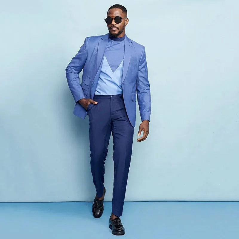 Men's Two Pieces Jacket&Pants Tuxedo One Button Formal Party Prom Business Notch Lapel Suit