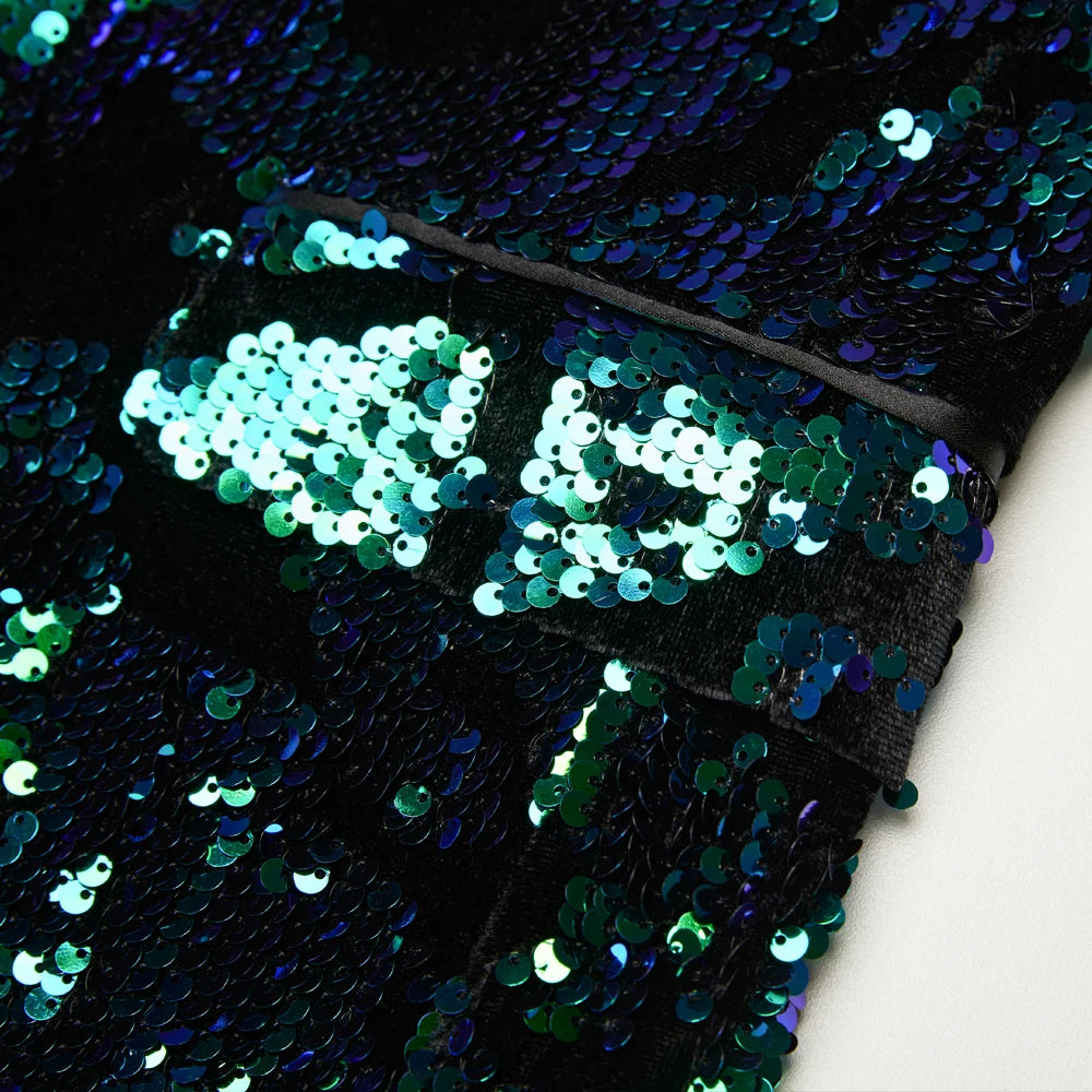 Costume de smoking à paillettes vert brillant pour homme, blazer, col châle, veste de costume, soirée, dîner, mariage, bal, chanteur 