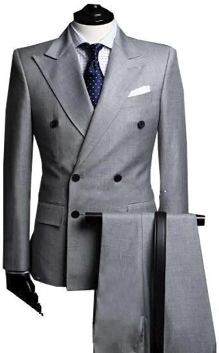 Men's Slim Fit 3-Piece Formal Tuxedo Suit Set for Bridegroom, Wedding & Party (Blazer, Vest, Pants)