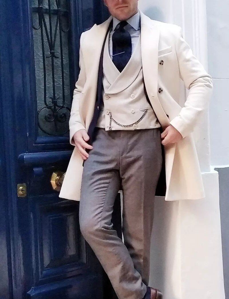 Costume homme moderne smoking deux pièces en laine mélangée veste et gilet mariage fête chanteur poitrine marié costume homme noir