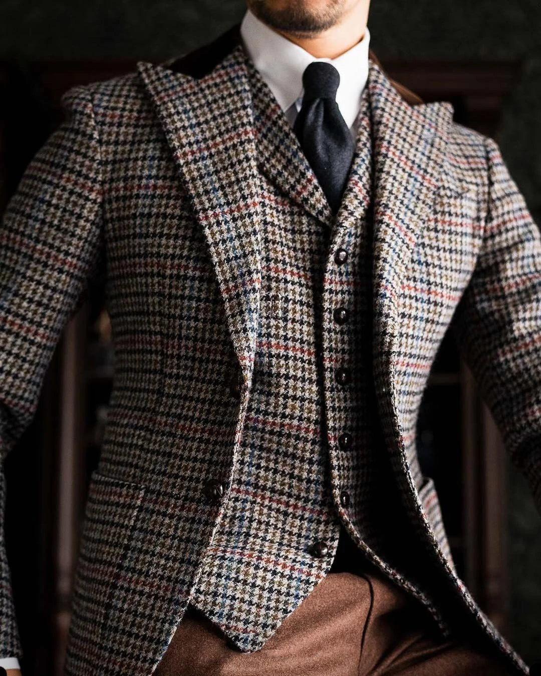 Costume homme moderne smoking deux pièces en laine mélangée veste et gilet pour fête de mariage chanteur marié costume homme noir