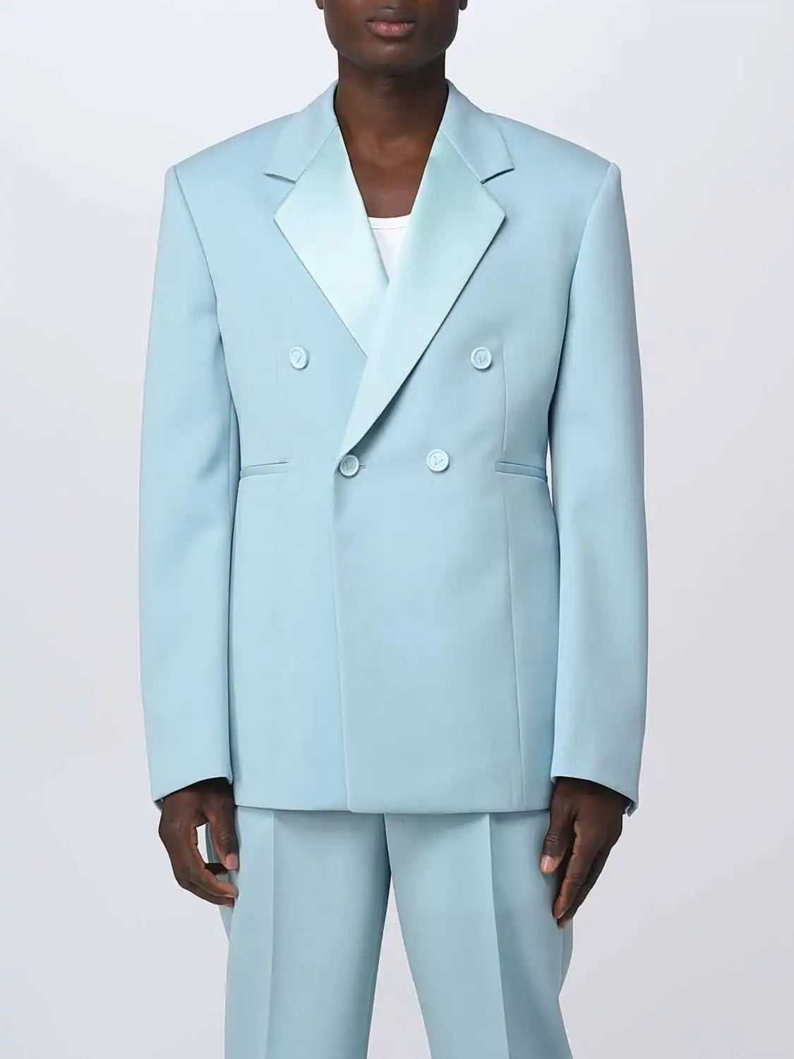 Costume de mariage moderne pour homme, smoking croisé à revers cranté, fermeture éclair, 2 pièces, blazer et pantalon, personnalisé
