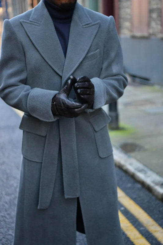 Trajes modernos para hombre, traje de una pieza, chaqueta de negocios vintage, cinturón a medida, esmoquin de boda de espiga, novedad en invierno.
