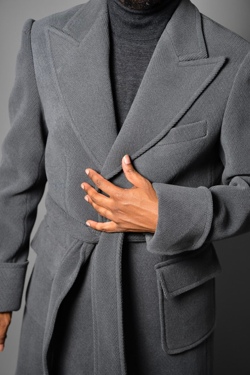 Modern Men Suits One-Piece Suit Vintage Business Jacket Custom made Belt Herringbone Wedding Tuxedos New in winter