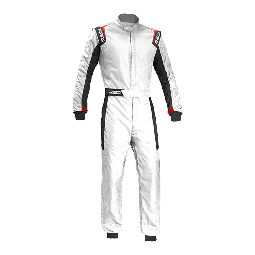 Mono de carreras de una pieza en rojo, azul, negro y blanco para hombre y mujer