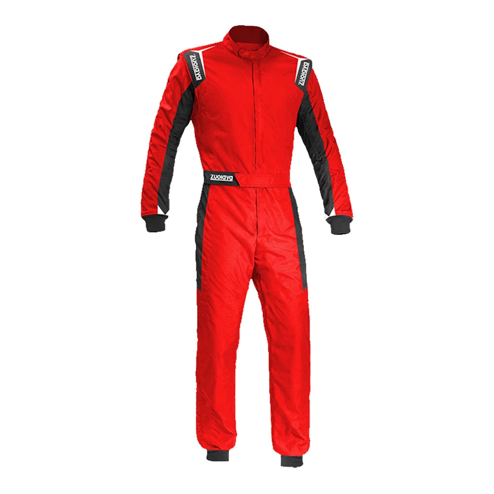 Mono de carreras de una pieza en rojo, azul, negro y blanco para hombre y mujer