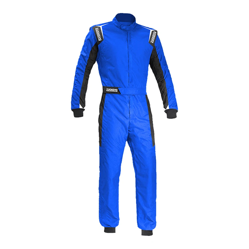 Mono de carreras de una pieza en rojo, azul, negro y blanco para hombre y mujer