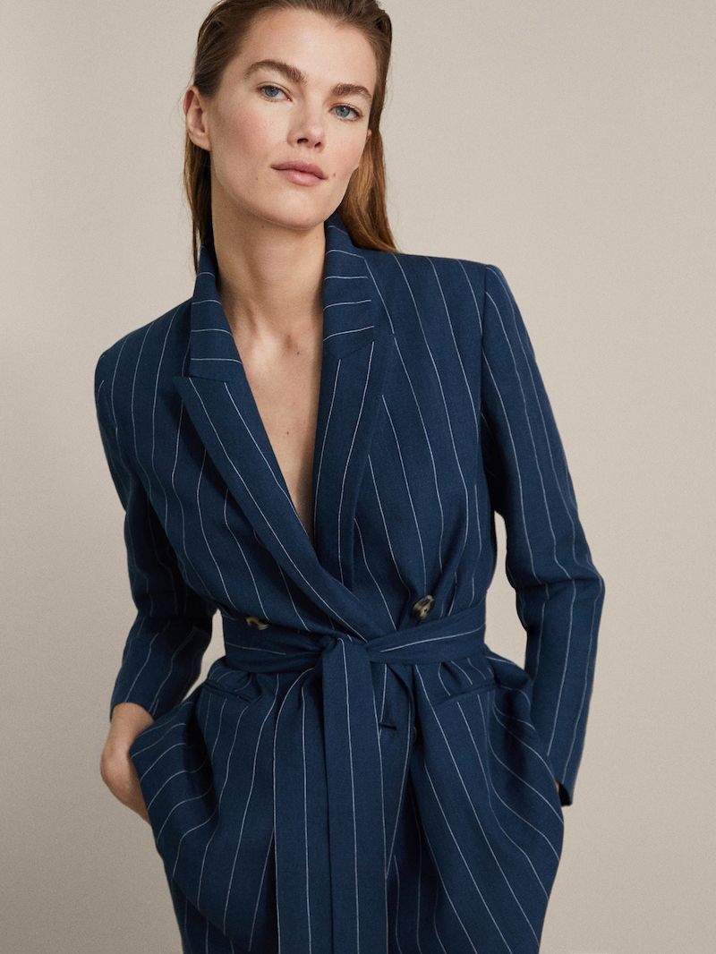 Smoking rayé personnalisé pour femme, costume de rue, blazer de bureau, tenue de bal, de soirée, d'affaires, 2 pièces 