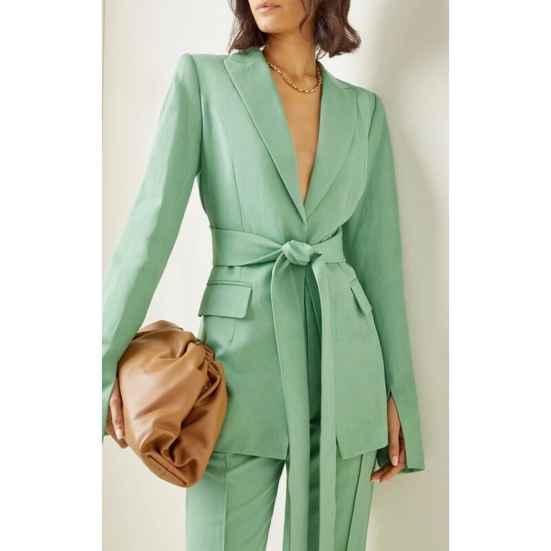 Conjuntos de blazers para mujer, blusas casuales, trajes de corte entallado para fiesta de bodas, 2 piezas, ropa de oficina para mujer, ropa de negocios 