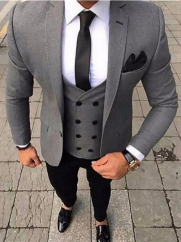 Nuevo traje clásico para hombre Smolking Noivo Terno Slim Fit Easculino trajes de noche para hombre traje de lujo para el hogar Traje Hombre Hombres 