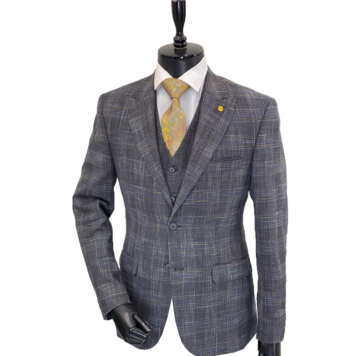 Nouveaux costumes de mariage classiques à rayures pour hommes, col à fermeture, smokings slim fit pour hommes, costume d'occasion de haute qualité fabriqué
