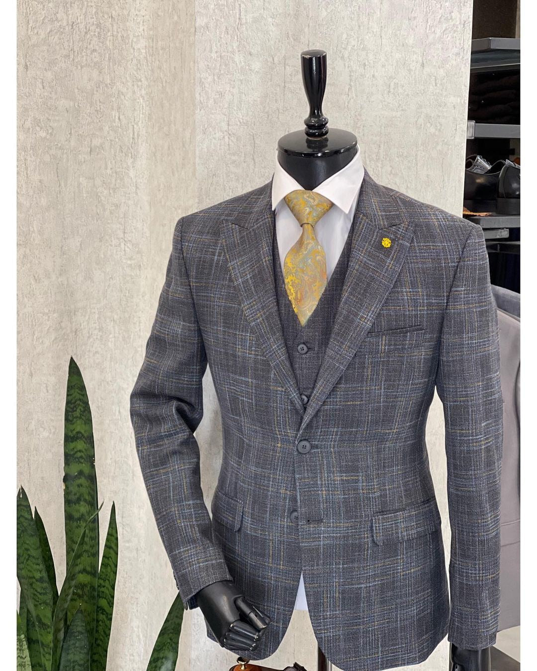Nouveaux costumes de mariage classiques à rayures pour hommes, col à fermeture, smokings slim fit pour hommes, costume d'occasion de haute qualité fabriqué