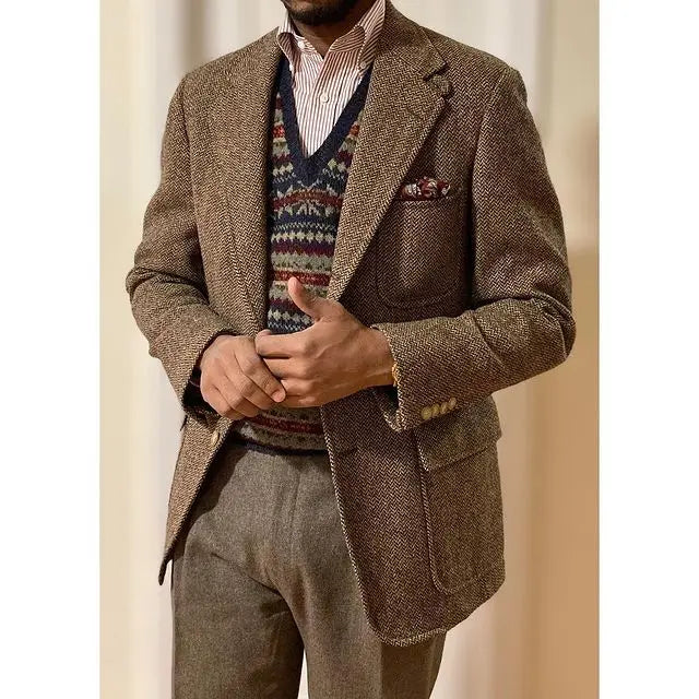 Nuevo diseño, esmoquin vintage para hombre, elegante blazer formal clásico para boda, fiesta, graduación, chaqueta informal de uso diario, abrigo de 1 pieza