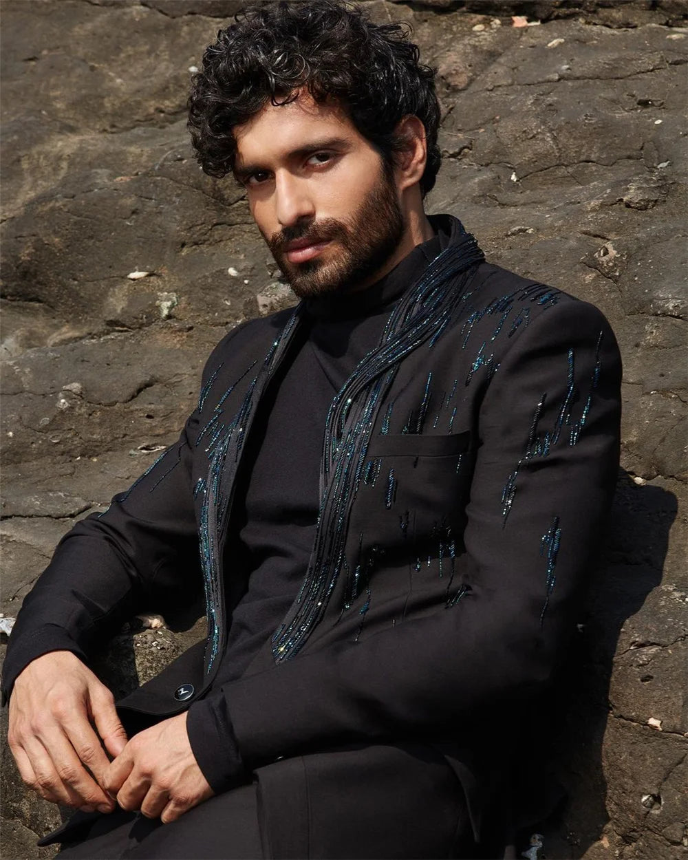 Ensemble 2 pièces pour homme, smoking sur mesure, col châle, un bouton, blazer, mode, fête, mariage, bal de promo, poche