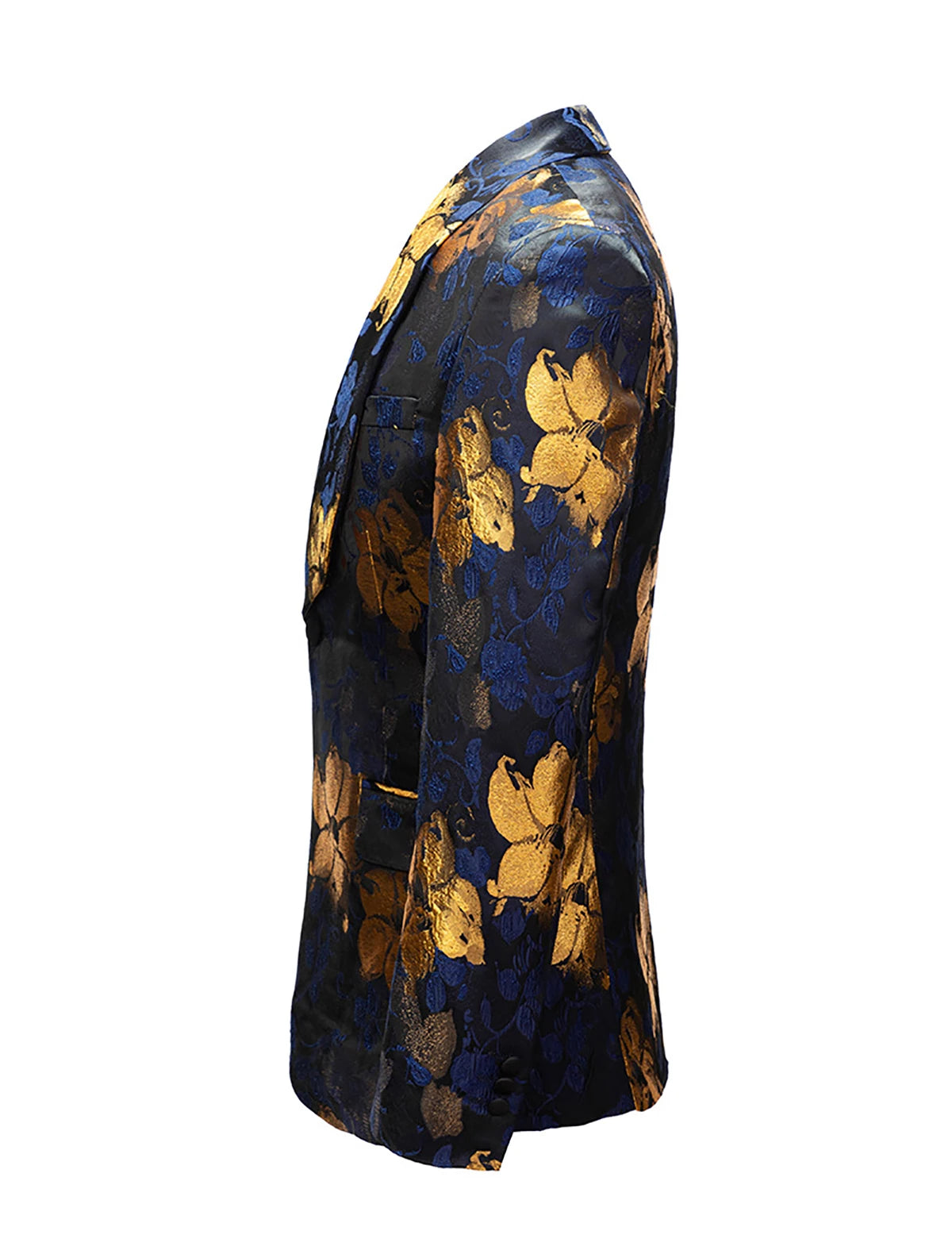 New Fashion Men's Wedding Suit Floral Print Painting Tuxedos Shawl Lapel Groom Wear Prom Party 3 Pcs Jacket Pants Vest Customize