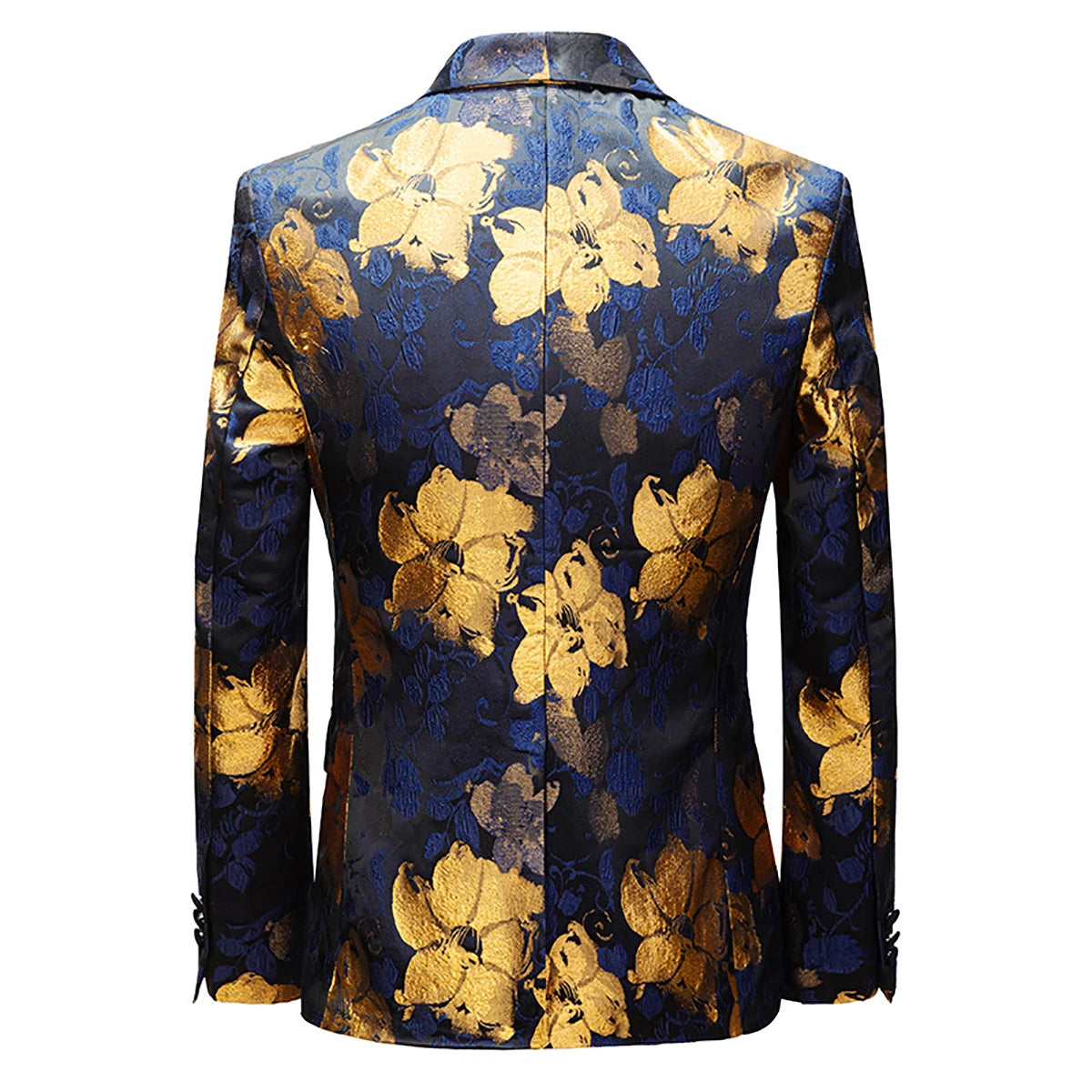 New Fashion Men's Wedding Suit Floral Print Painting Tuxedos Shawl Lapel Groom Wear Prom Party 3 Pcs Jacket Pants Vest Customize
